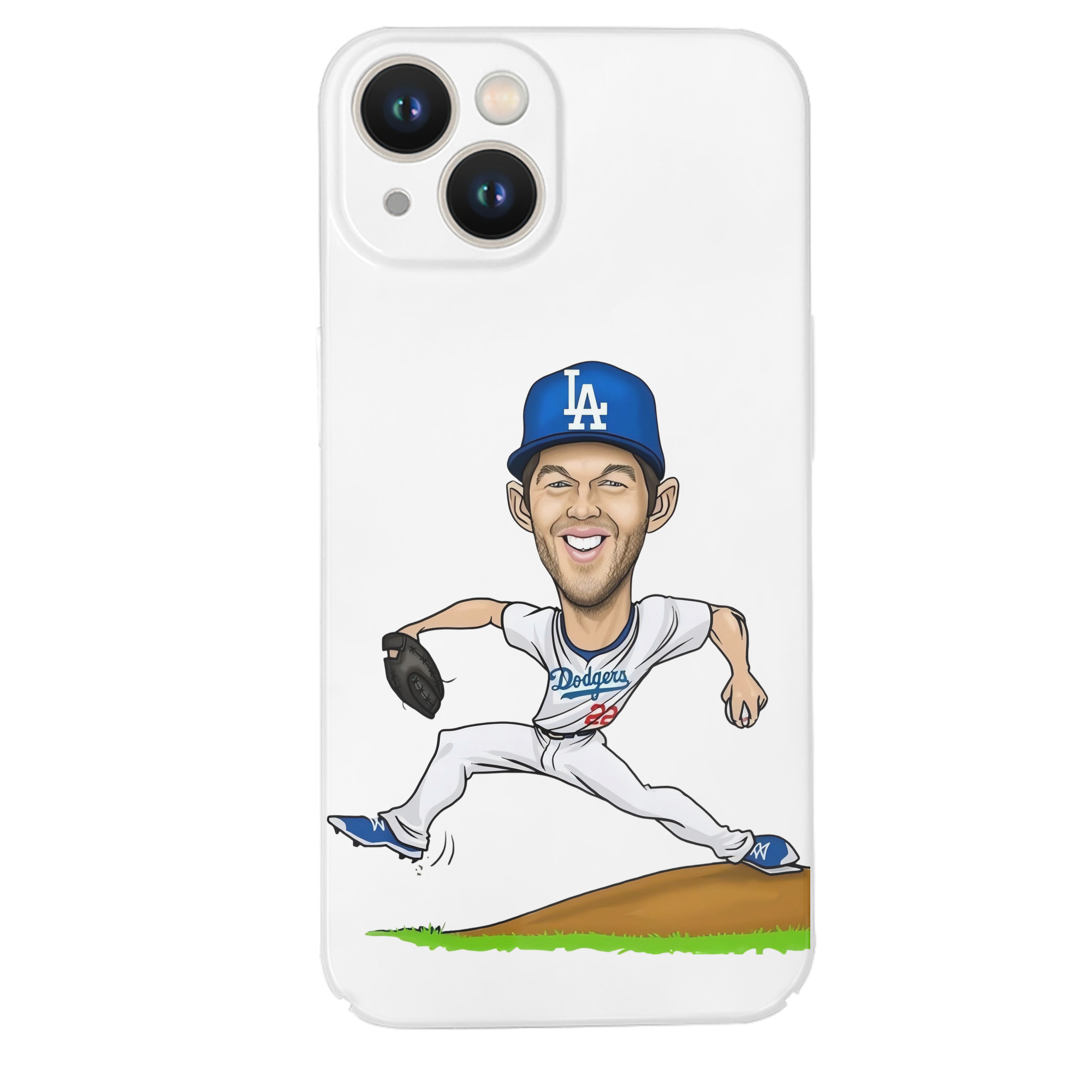 Clayton Kershaw  1 IPhone 14 Series Full-Cover Hard Case – Shockproof With Raised Camera Protection – Precise Cutouts, Wireless Charging Compatible – Durable, Anti-Yellowing, Easy To Clean
